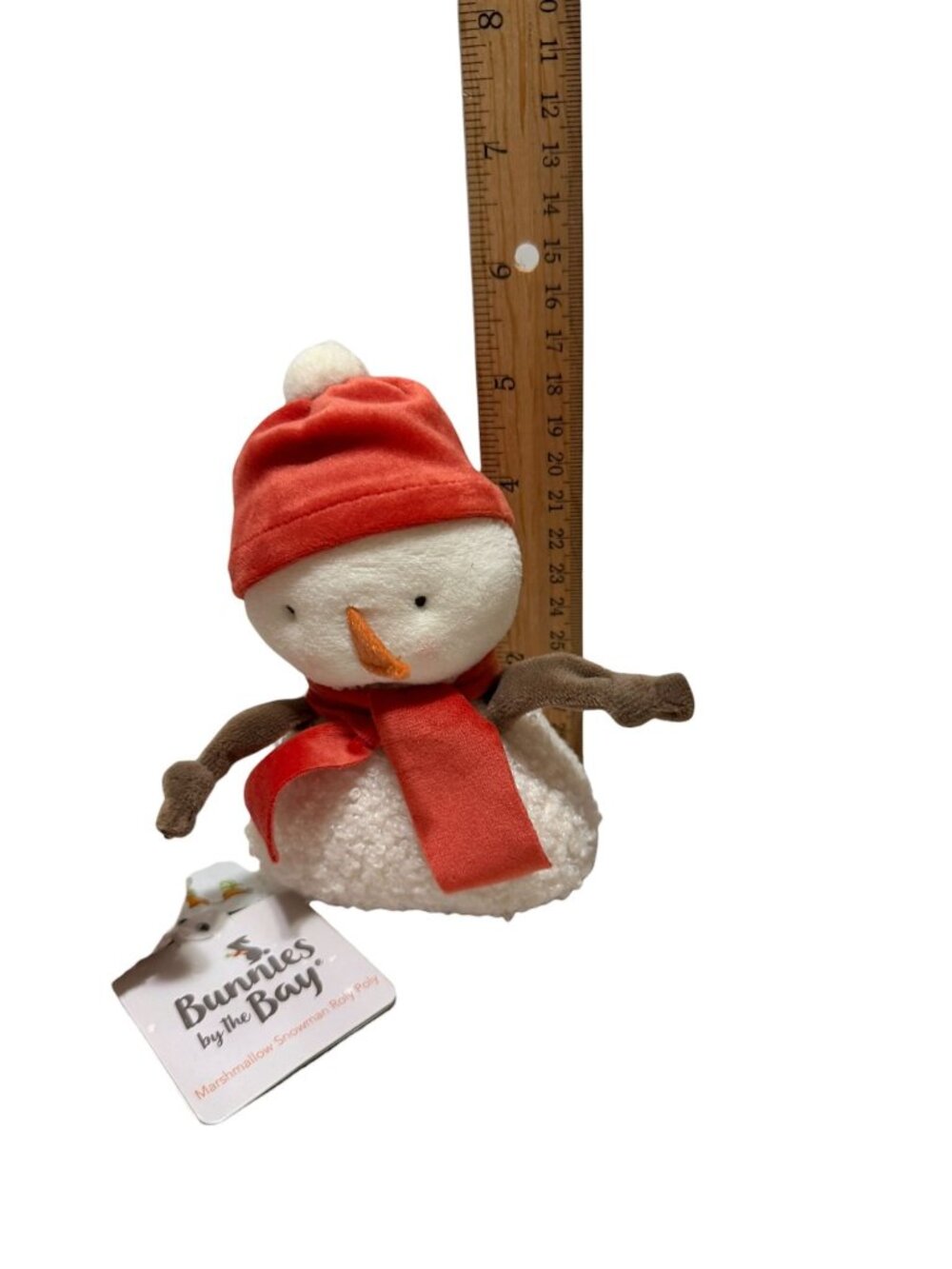 Bunnies By The Bay Marshmallow Snowman Set of 4 Plush Toys With Tags Christmas - Picture 6 of 10